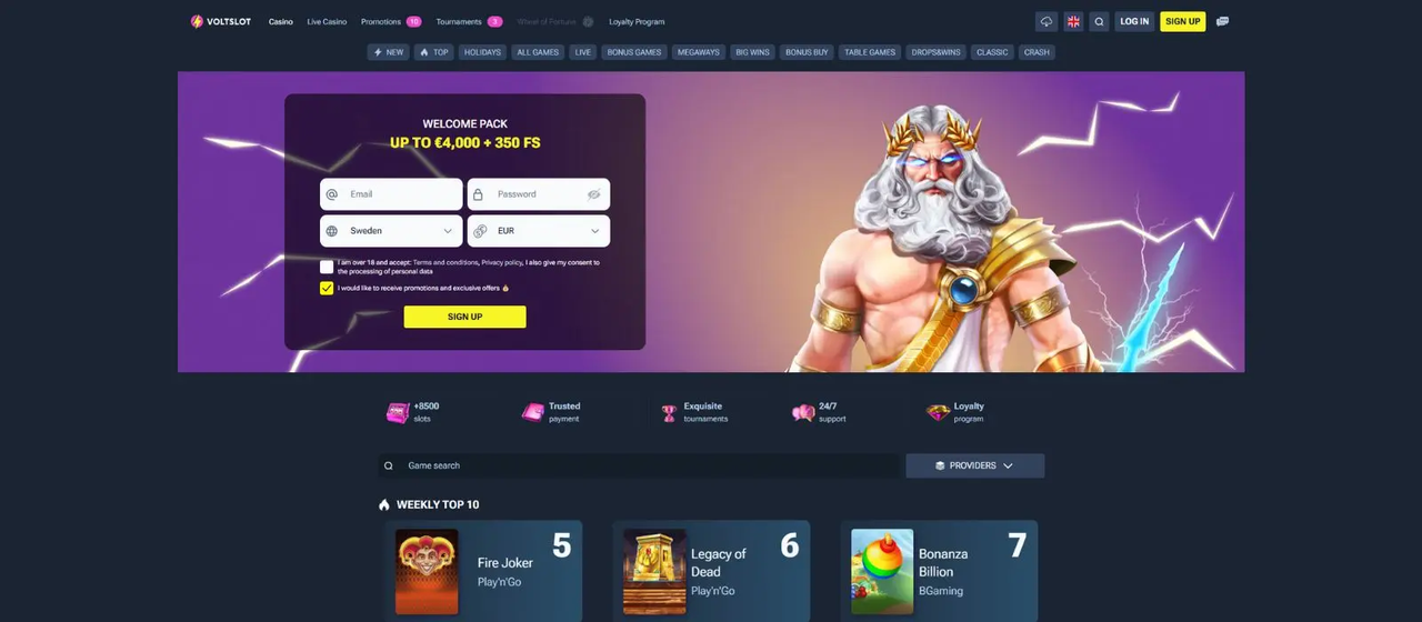 voltslot casino Gameplay